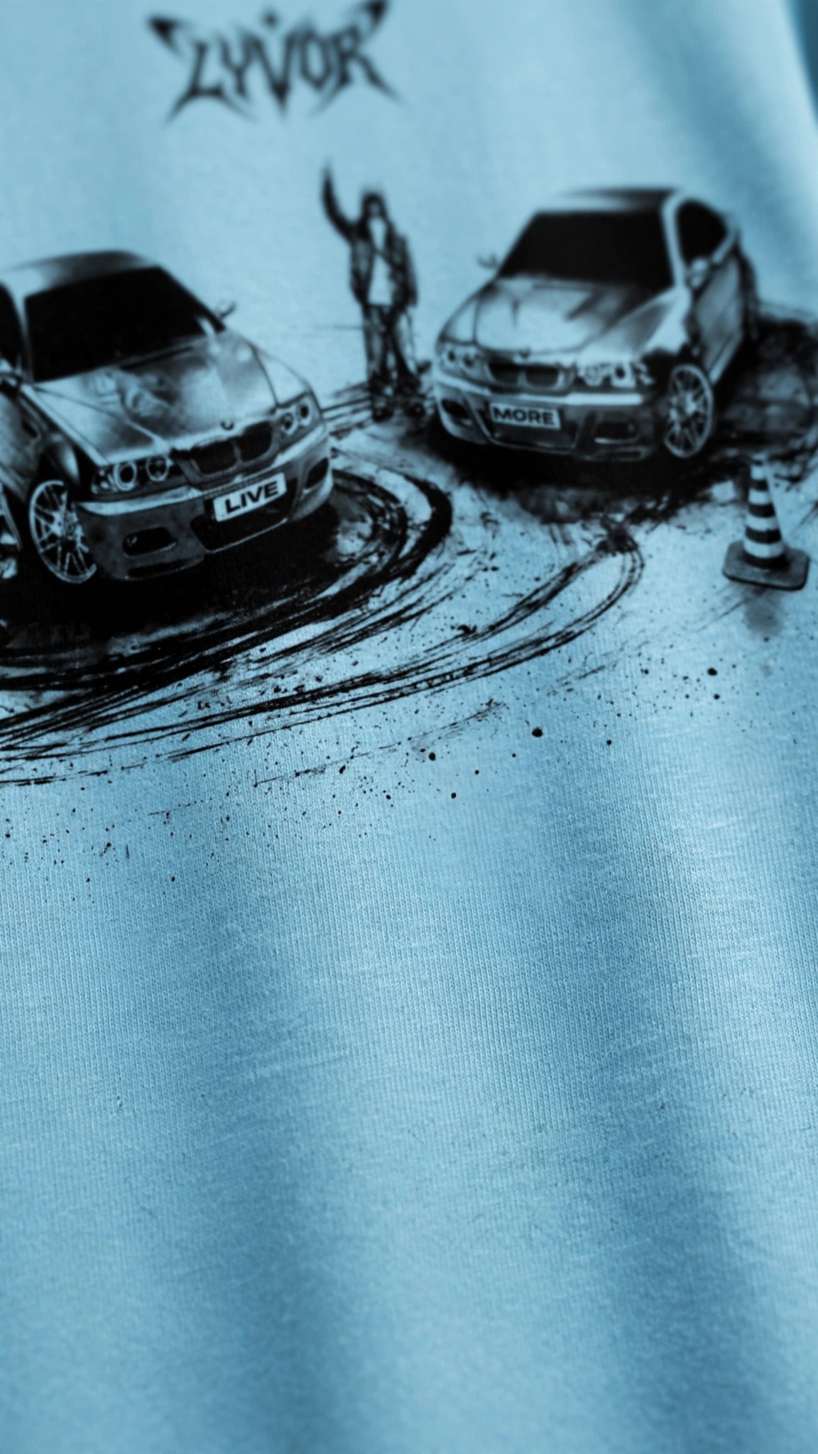 DRIFTING SKY BLUE OVERSIZED T-SHIRT