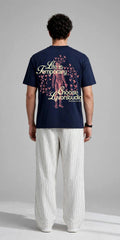 ONE LIFE NAVY BLUE REGULAR FIT T-SHIRT