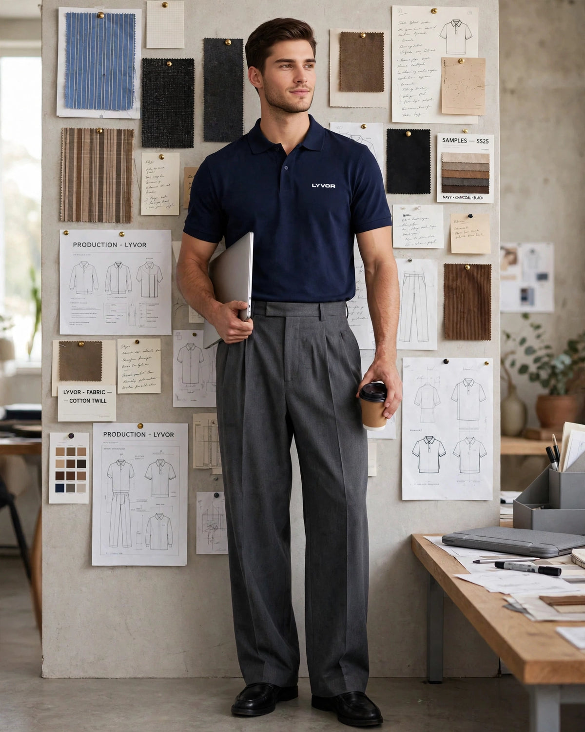 BASIC NAVY BLUE POLO T-SHIRT