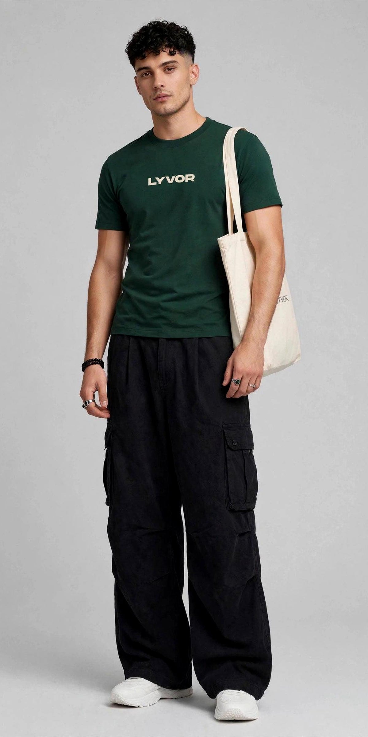 BASIC BOTTLE GREEN REGULAR FIT T-SHIRT
