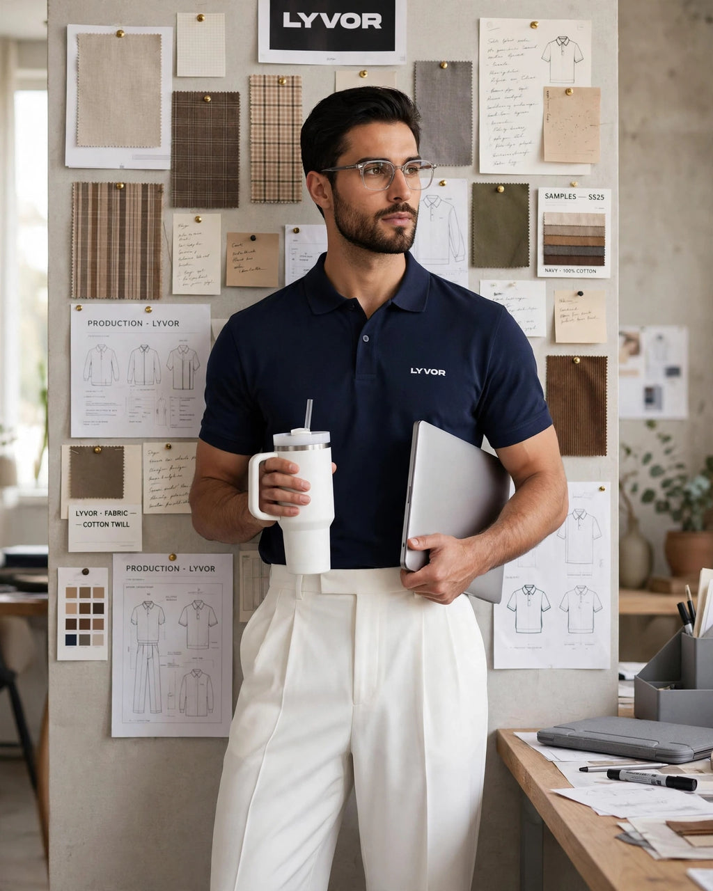 BASIC NAVY BLUE POLO T-SHIRT