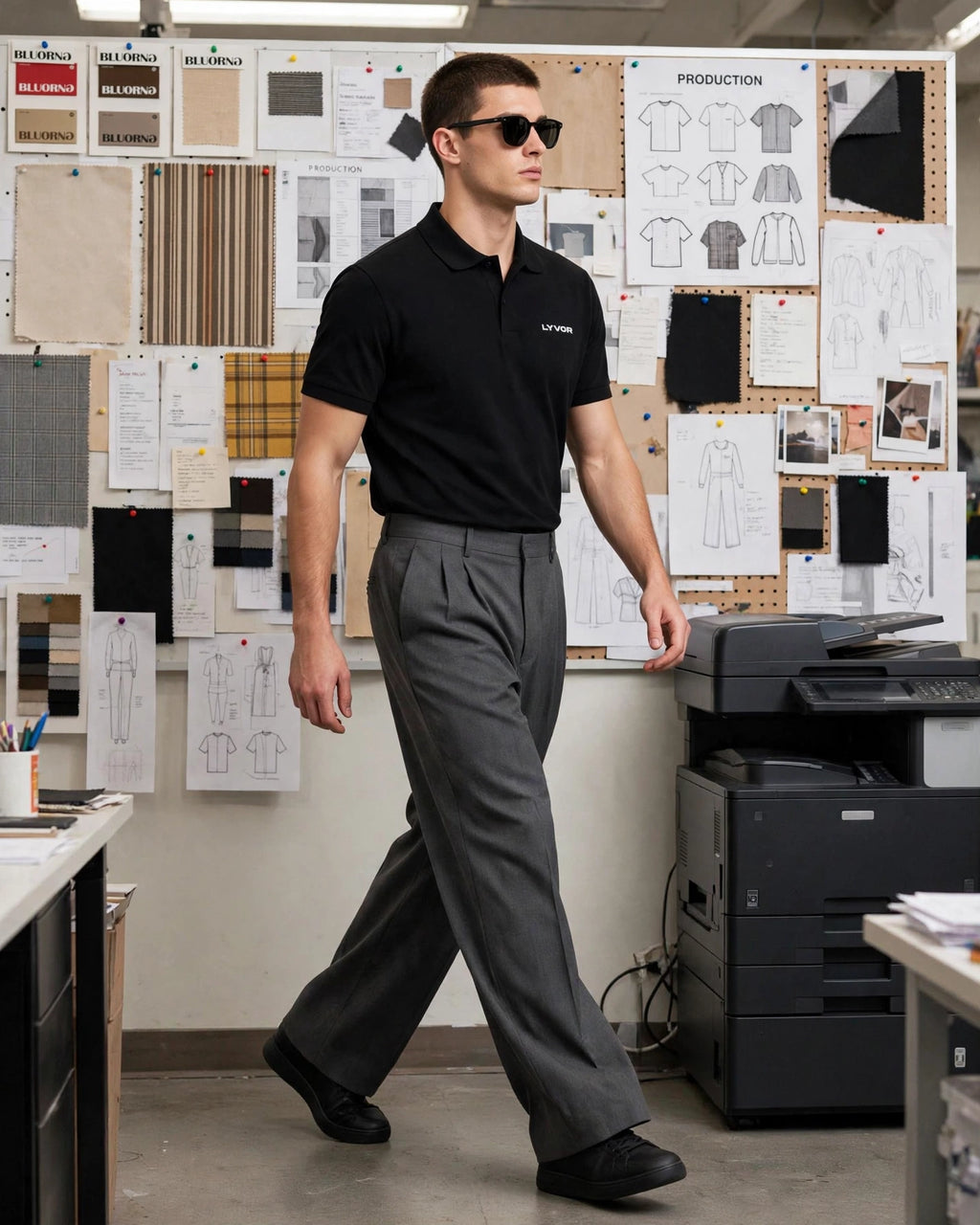 BASIC BLACK POLO T-SHIRT