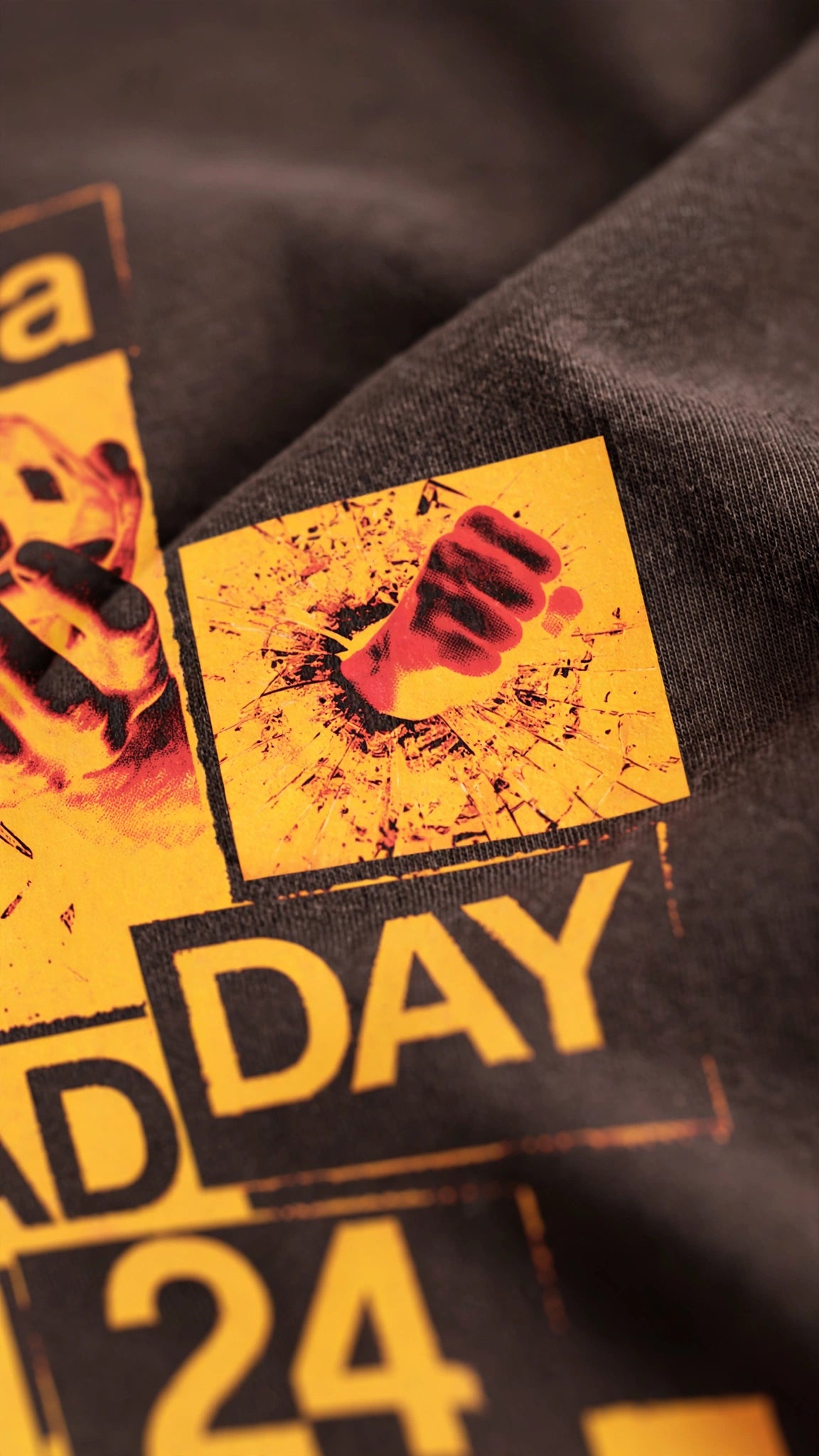 24 HOURS BROWN OVERSIZED T-SHIRT