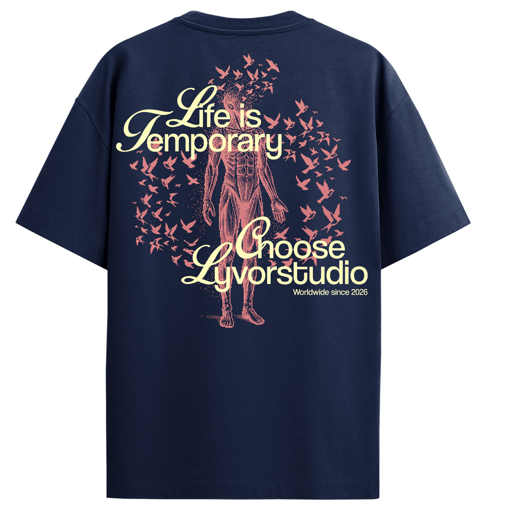 ONE LIFE NAVY BLUE REGULAR FIT T-SHIRT