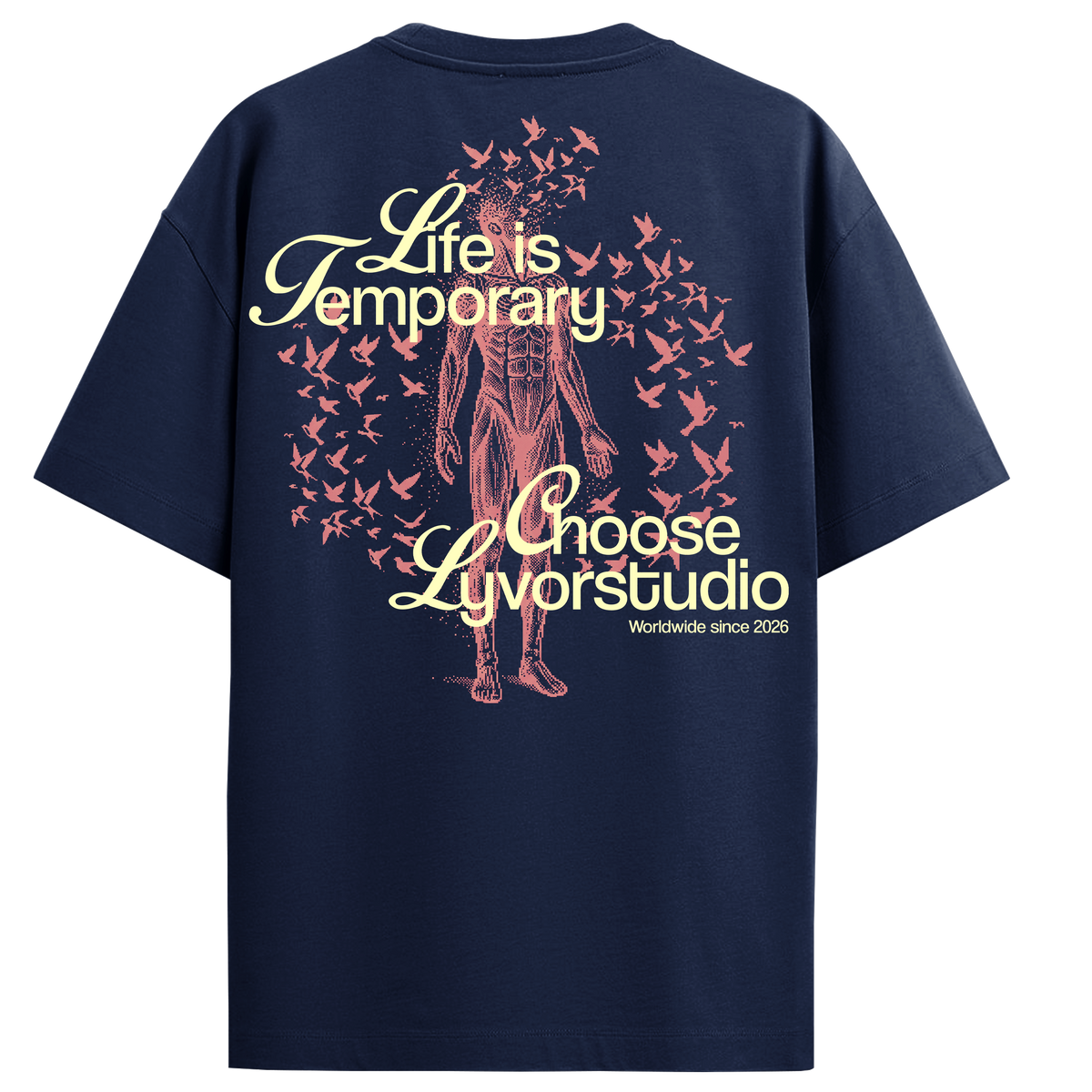 ONE LIFE NAVY BLUE REGULAR FIT T-SHIRT