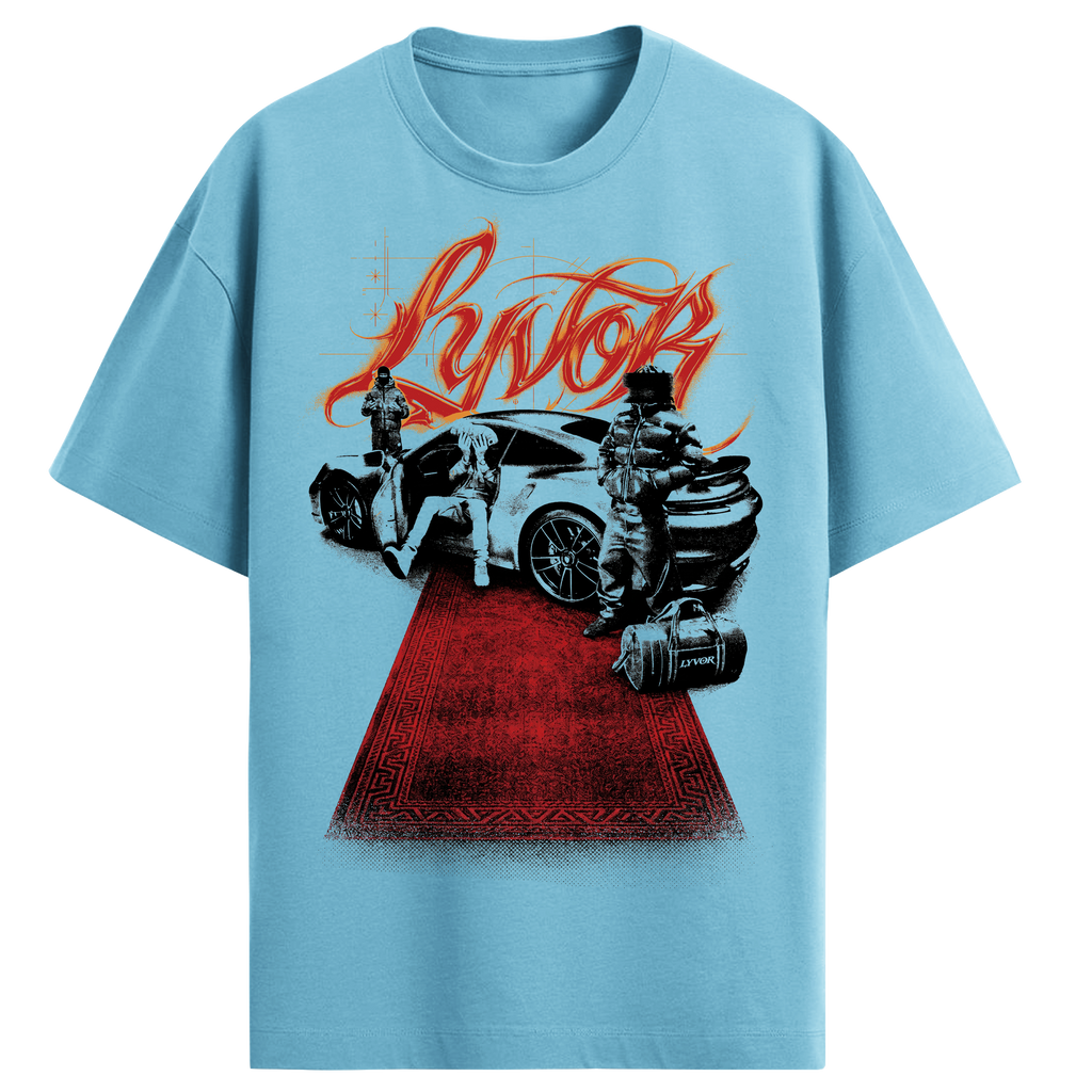 SIGNATURE SKY BLUE OVERSIZED T-SHIRT