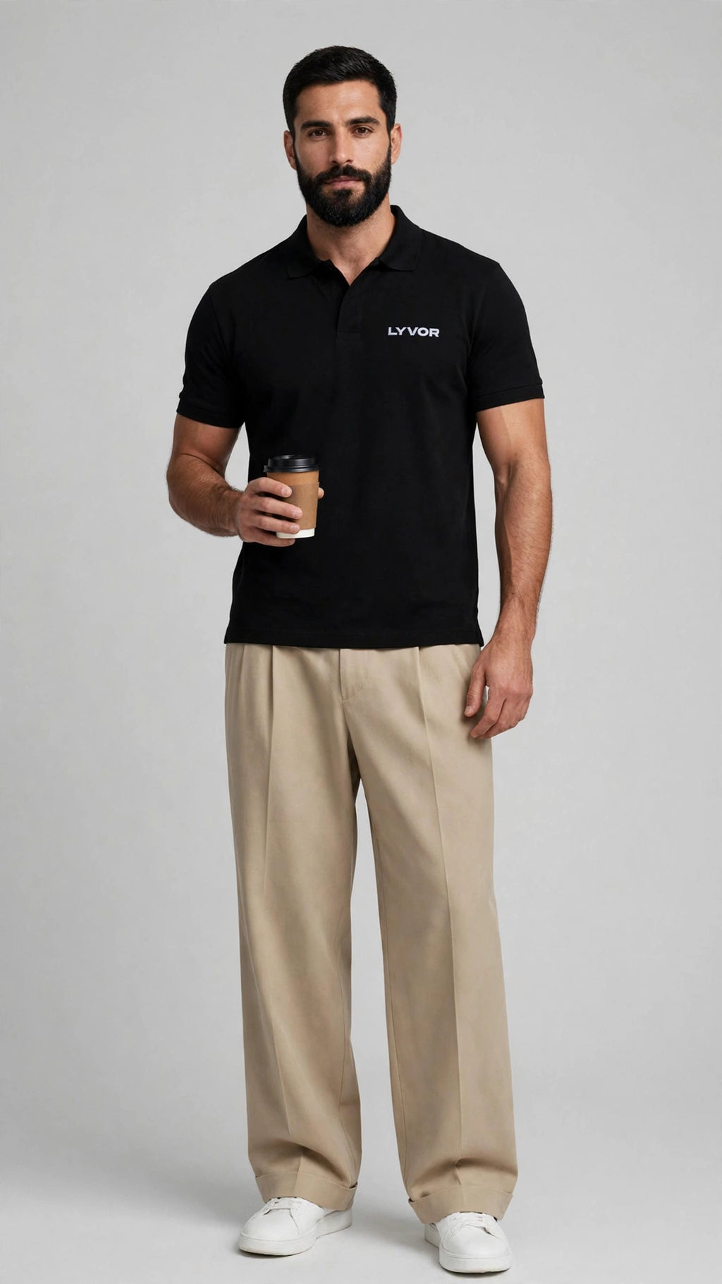 BASIC BLACK POLO T-SHIRT