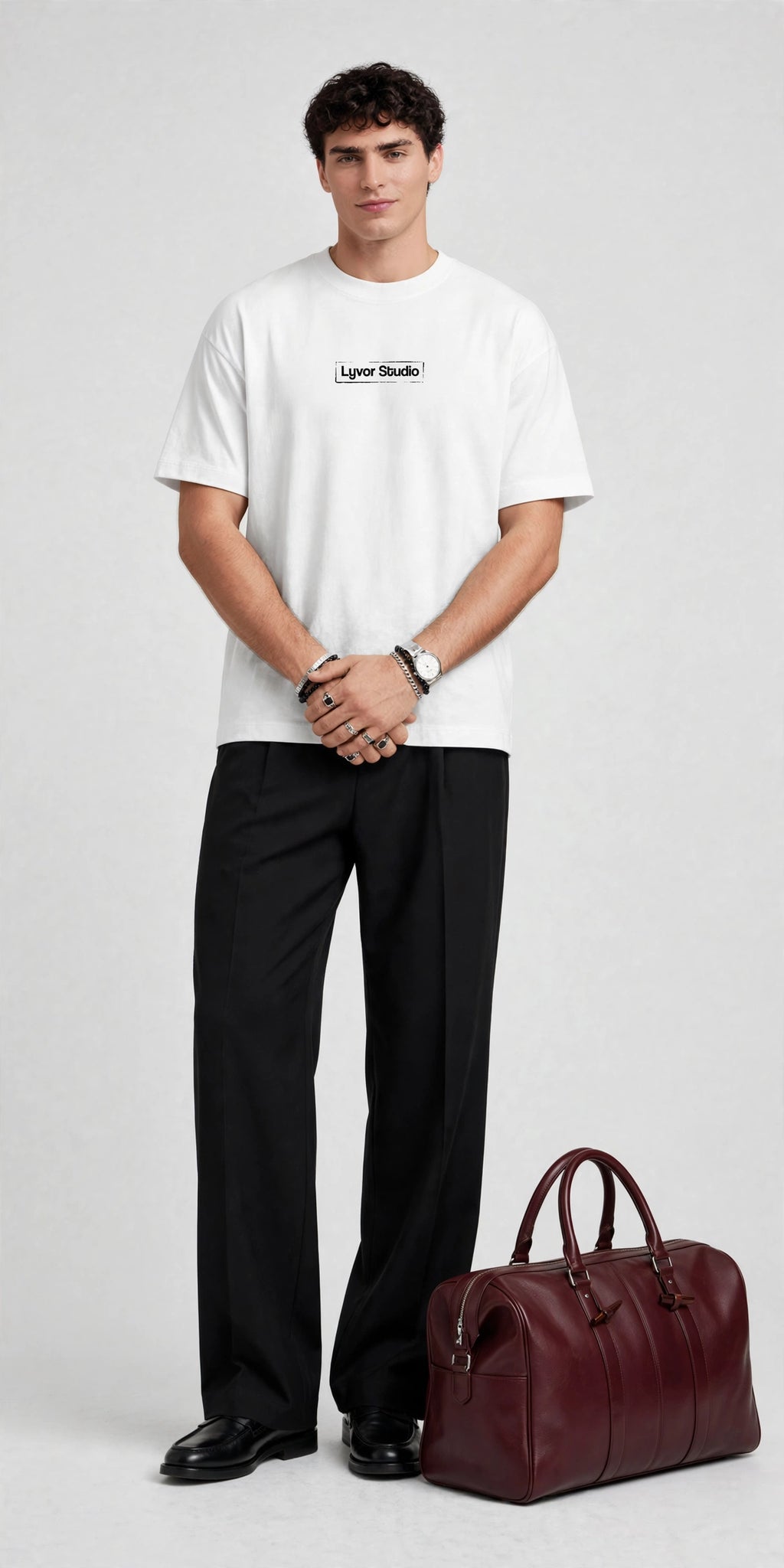 24 HOURS WHITE OVERSIZED T-SHIRT