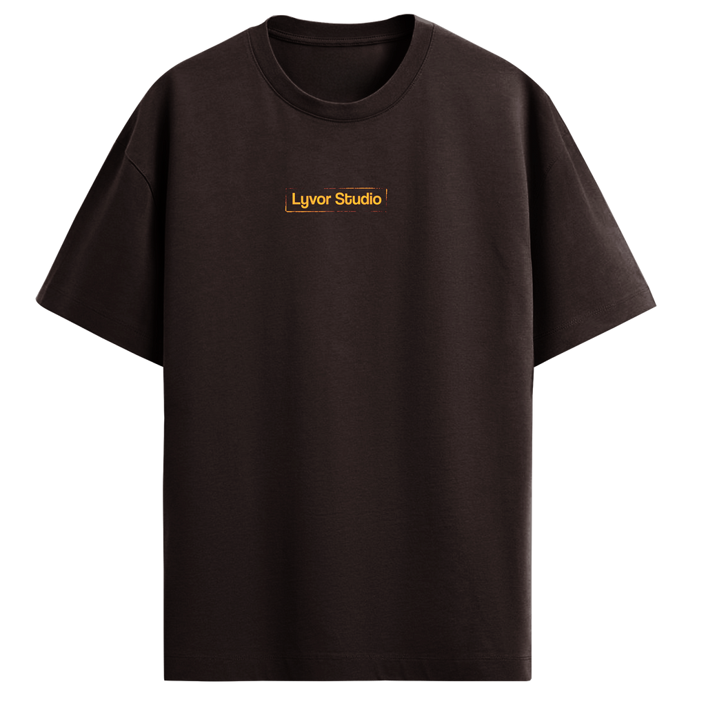 24 HOURS BROWN OVERSIZED T-SHIRT