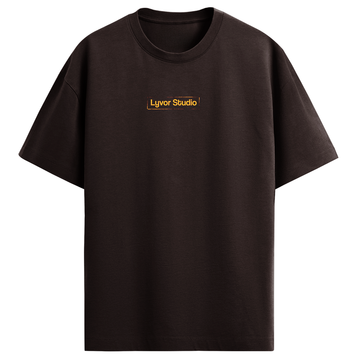 24 HOURS BROWN OVERSIZED T-SHIRT
