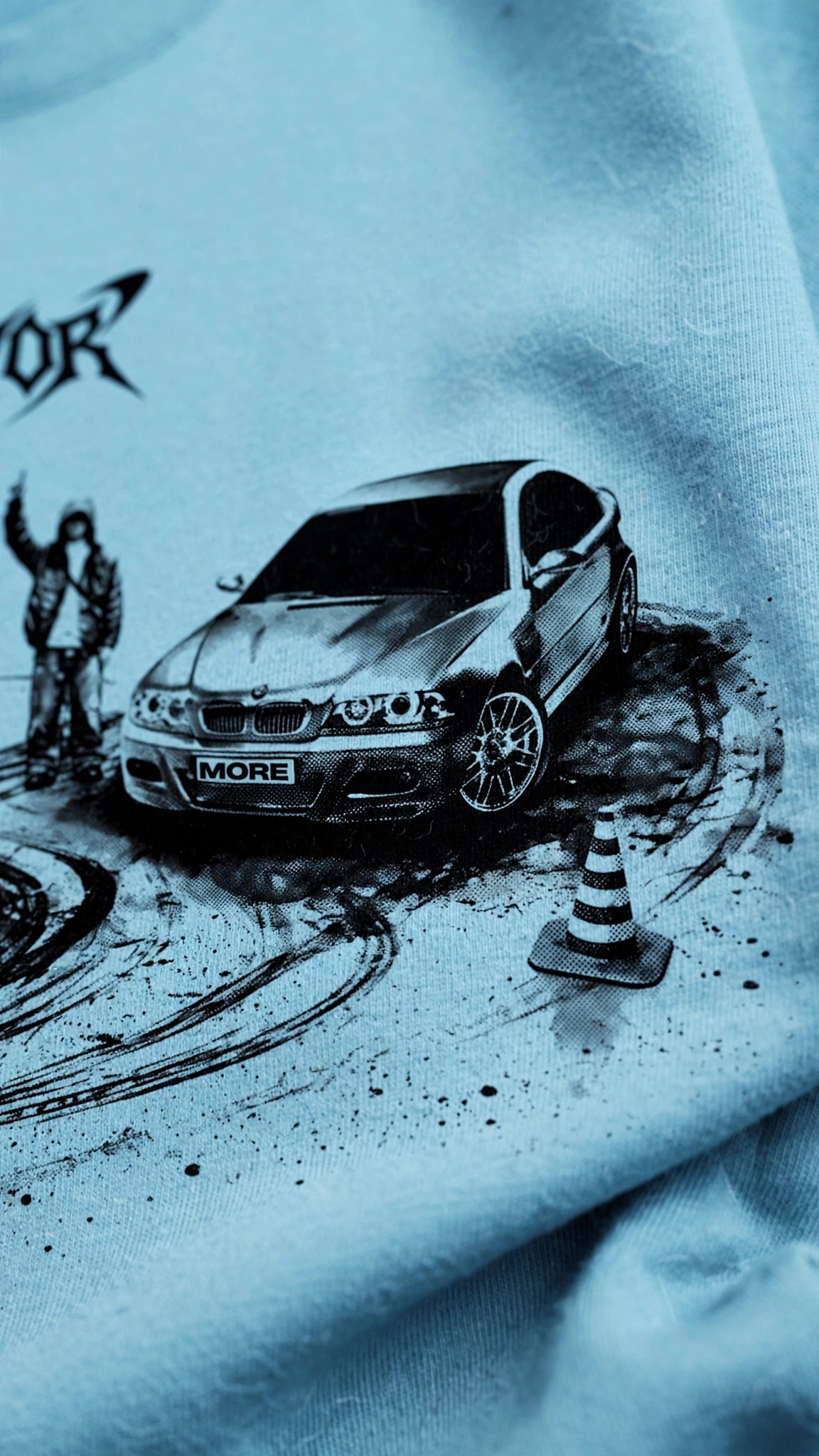 DRIFTING SKY BLUE OVERSIZED T-SHIRT