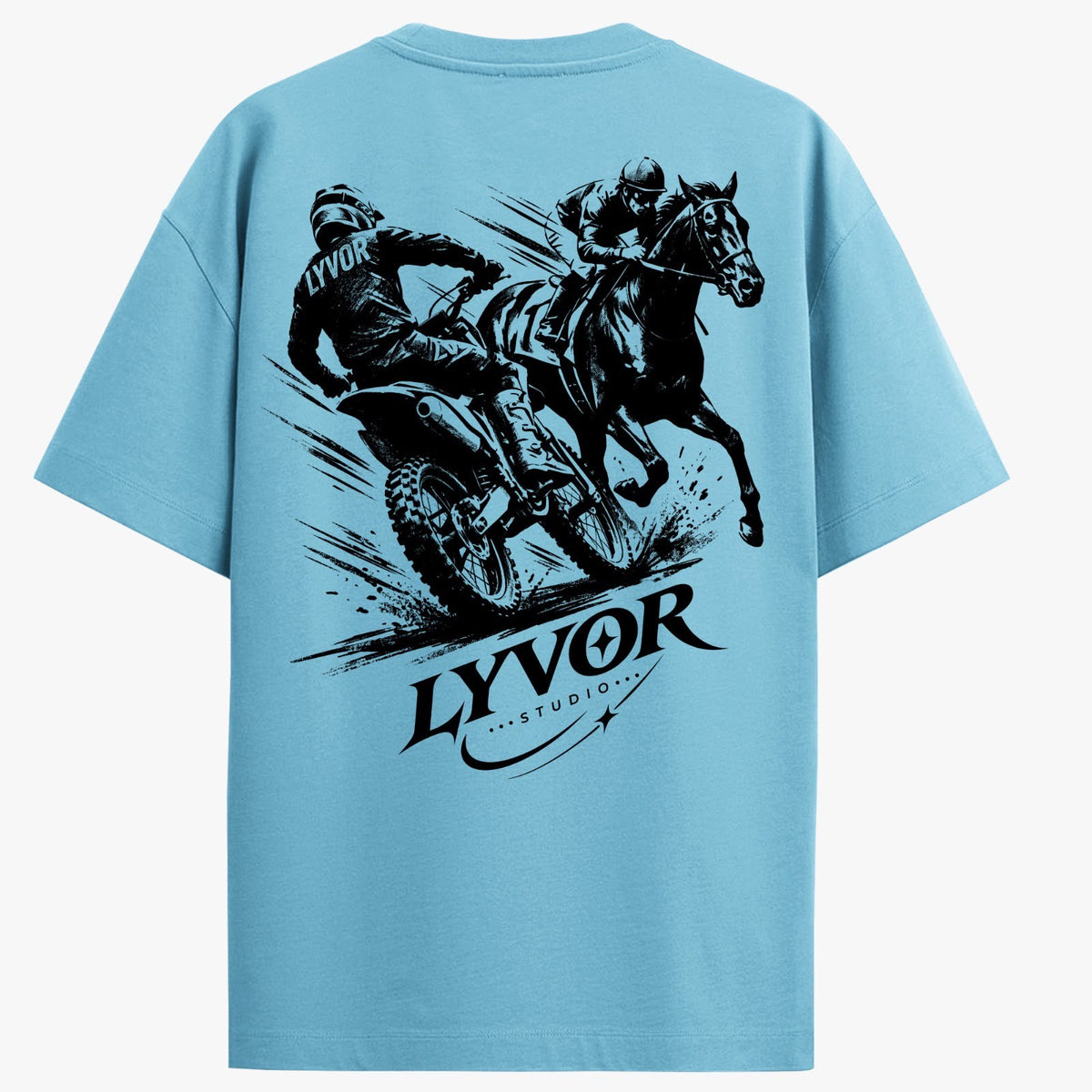 RIDER SKY BLUE OVERSIZED T-SHIRT