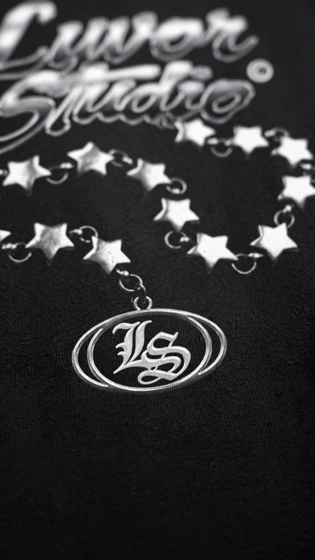 STARS BLACK OVERSIZED T-SHIRT