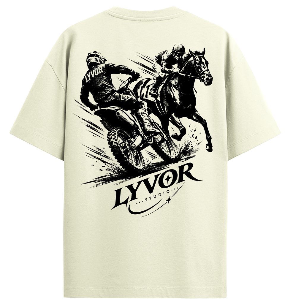 RIDER OFF WHITE OVERSIZED T-SHIRT