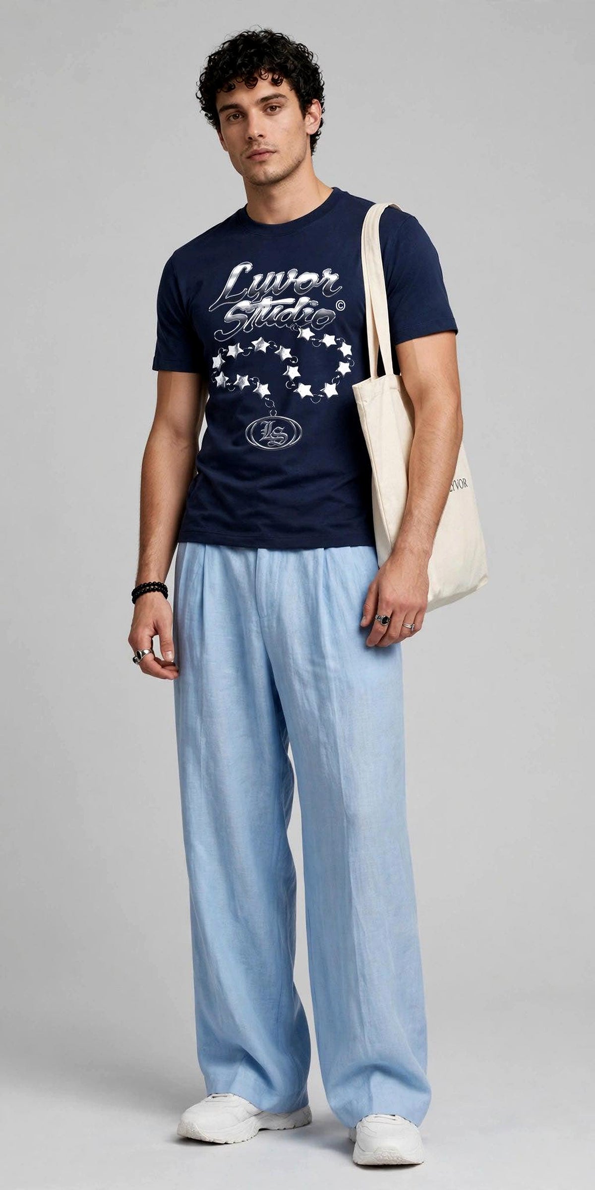 STARS NAVY BLUE REGULAR FIT T-SHIRT