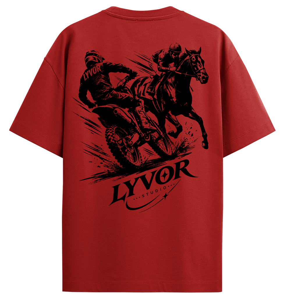 RIDER RED OVERSIZED T-SHIRT