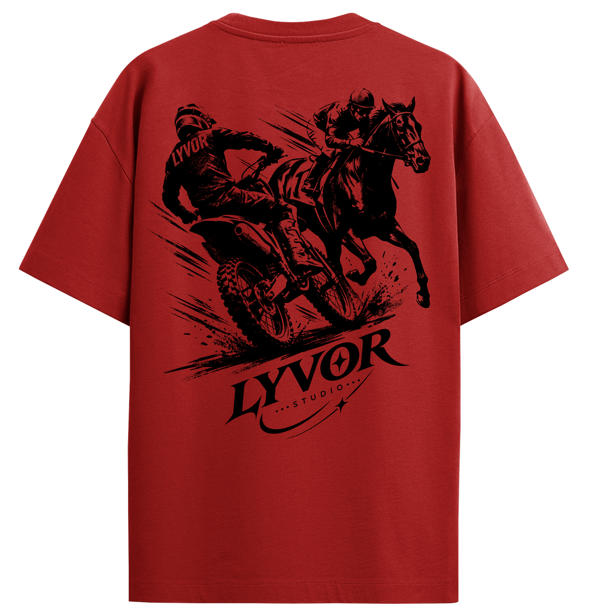 RIDER RED OVERSIZED T-SHIRT