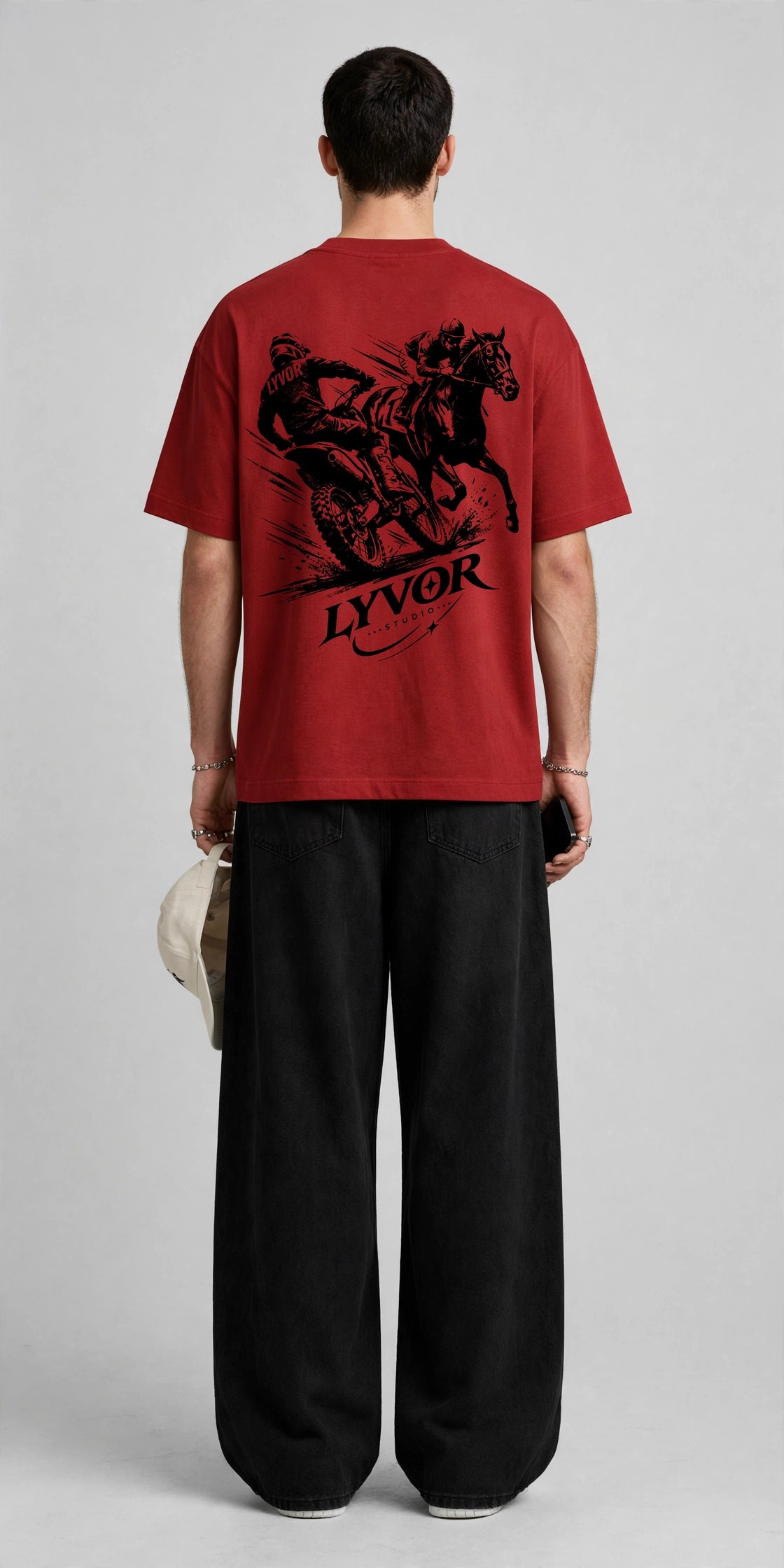 RIDER RED OVERSIZED T-SHIRT