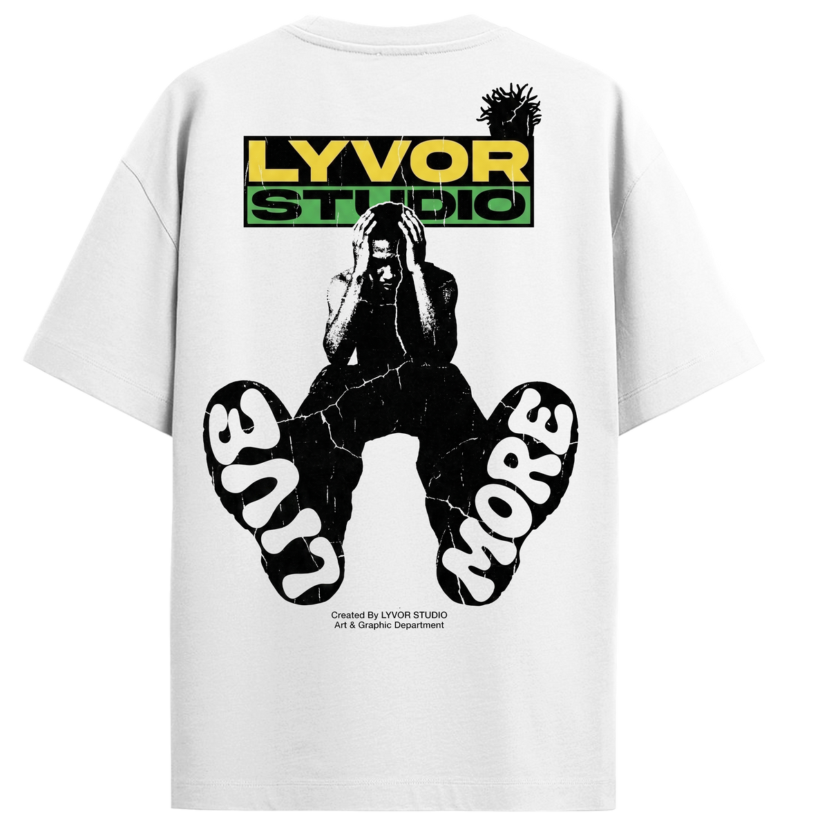 LIVIN WHITE OVERSIZED T-SHIRT