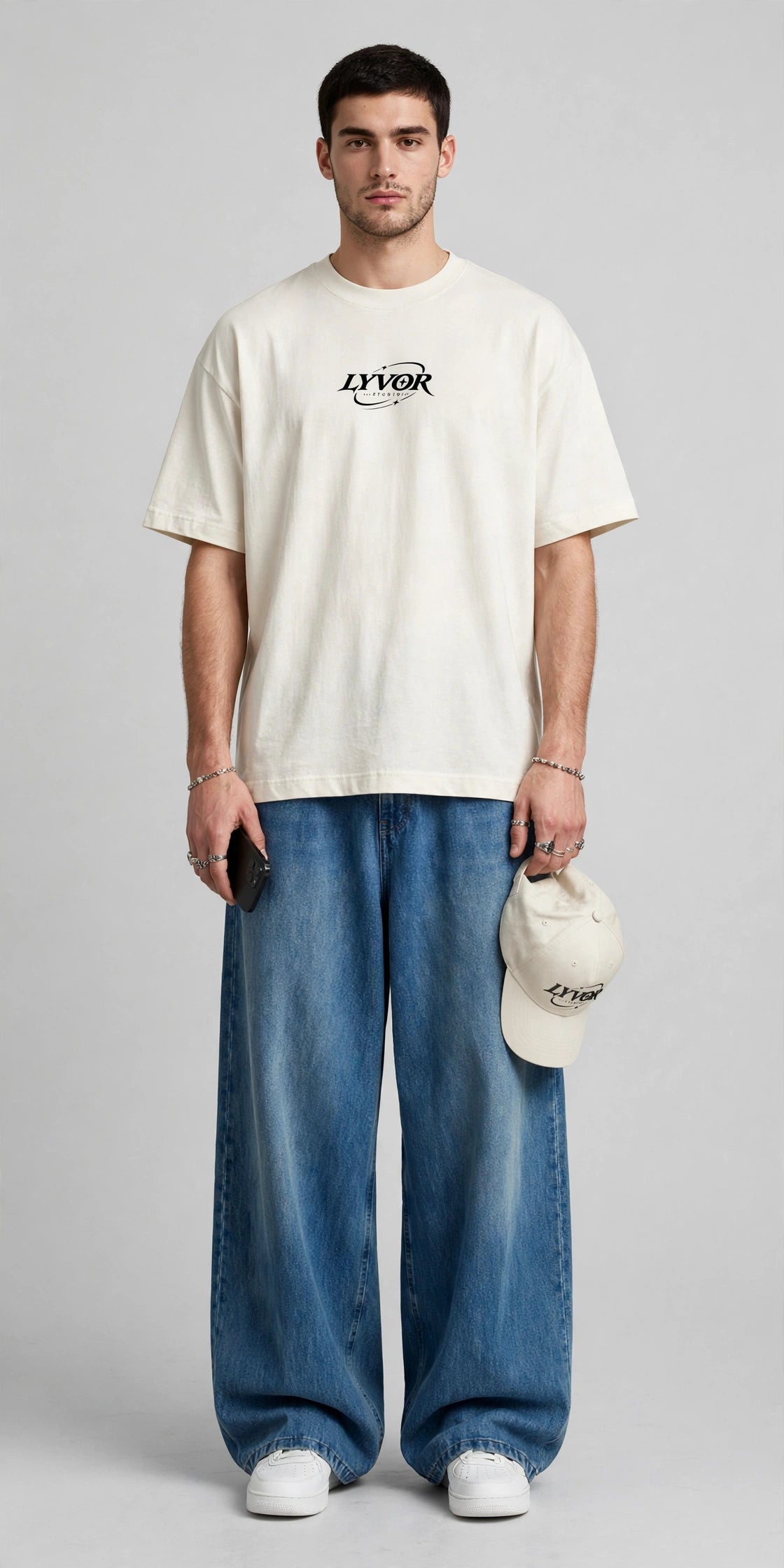 RIDER OFF WHITE OVERSIZED T-SHIRT