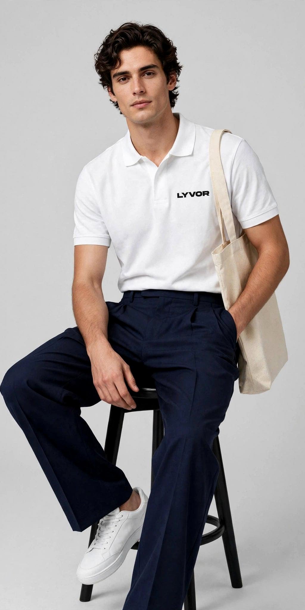 BASIC WHITE POLO T-SHIRT