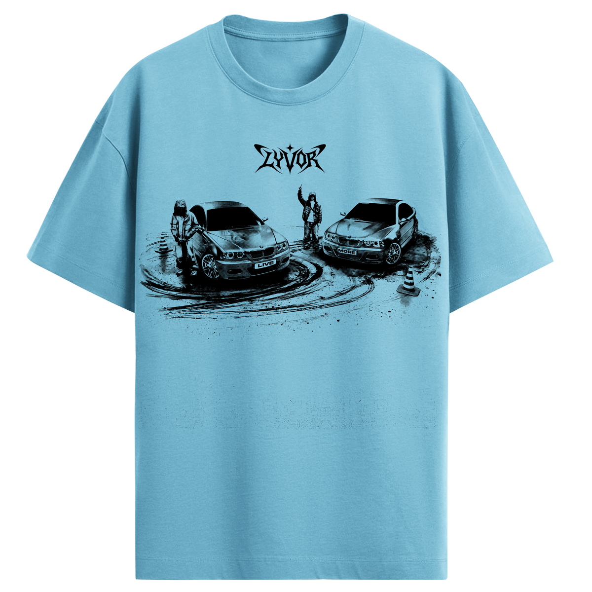 DRIFTING SKY BLUE OVERSIZED T-SHIRT