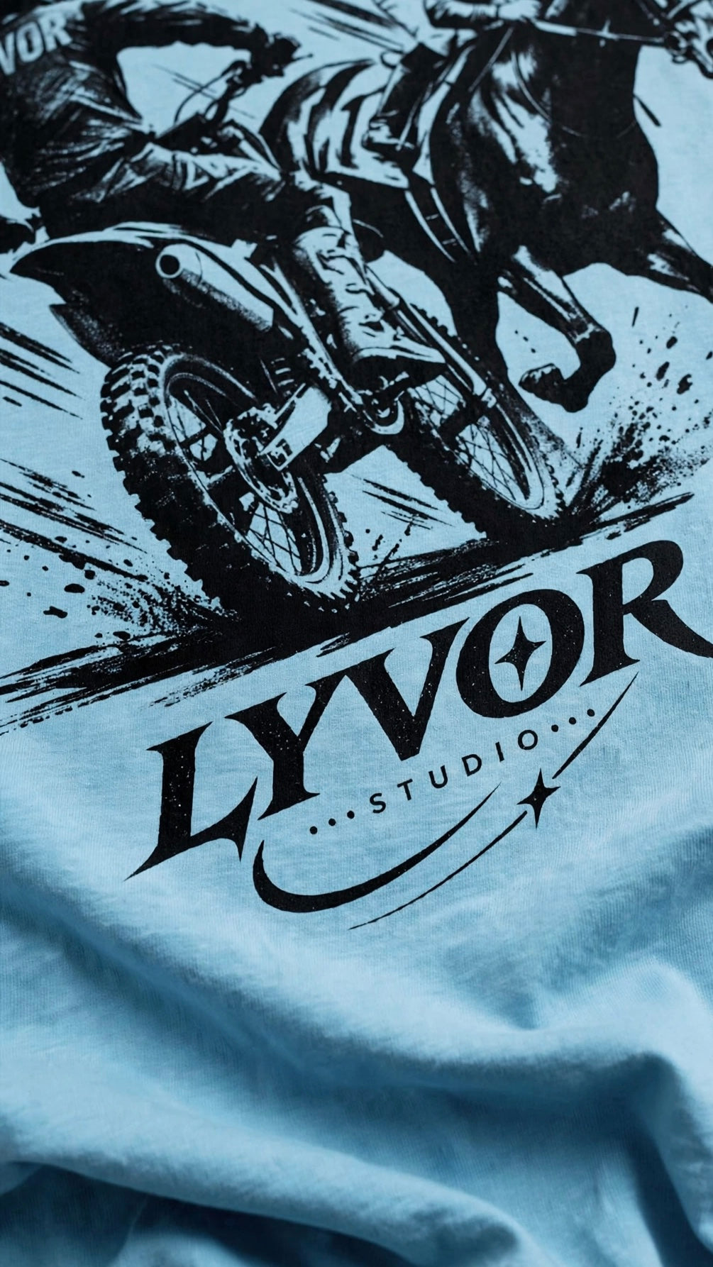RIDER SKY BLUE OVERSIZED T-SHIRT