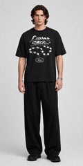 STARS BLACK OVERSIZED T-SHIRT