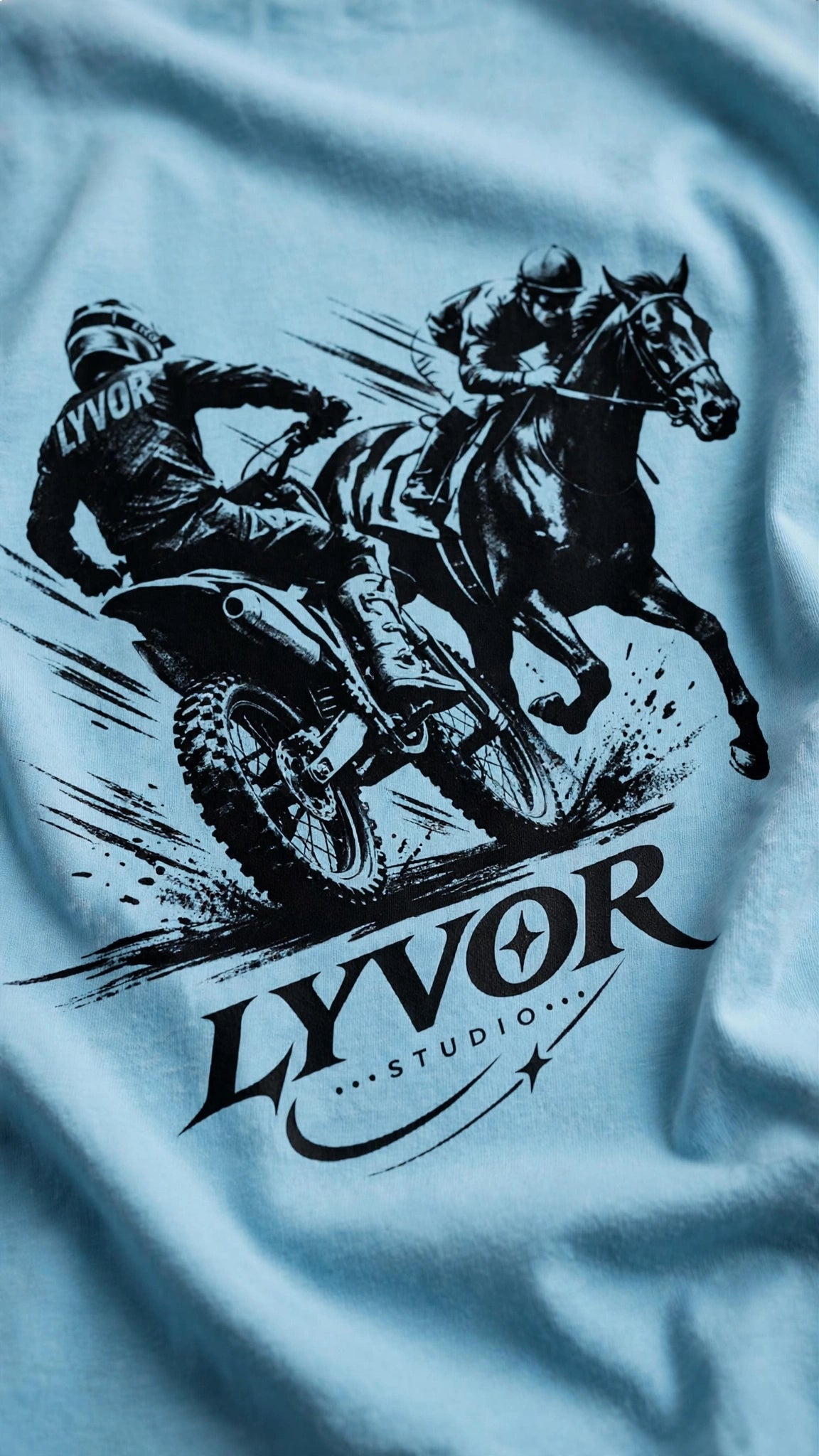 RIDER SKY BLUE OVERSIZED T-SHIRT