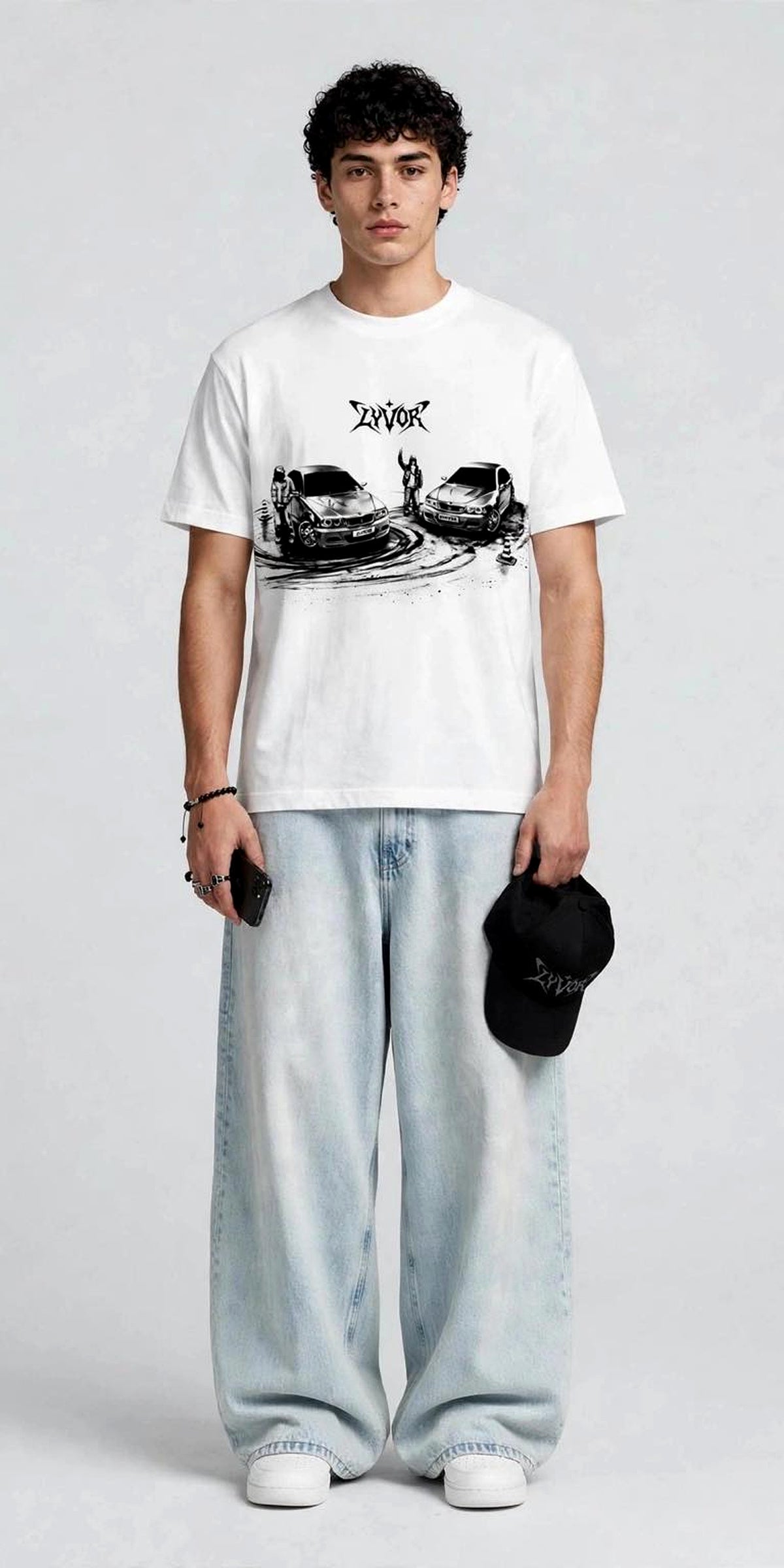 DRIFTING WHITE REGULAR FIT T-SHIRT